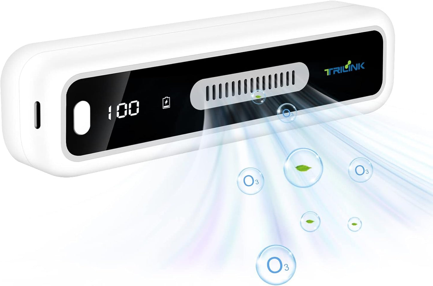 Skiennix Mini USB Fridge Deodorizer - Rechargeable Odor Eliminator with LED Display for Home & Car