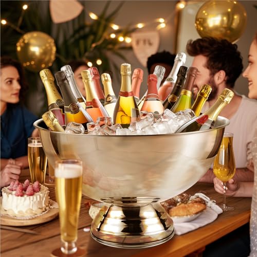 Large Stainless Steel Ice Bucket 12L for Parties & Entertaining