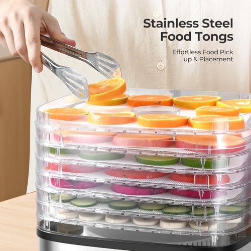 OSTBA Food Dehydrator with 8 BPA-Free Trays & Adjustable Temp 158°F