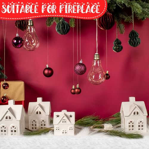 Drydiet 1.3 x 4.9 ft Thick Fluffy Snow Blanket for Christmas Village White, 40 x 150 cm
