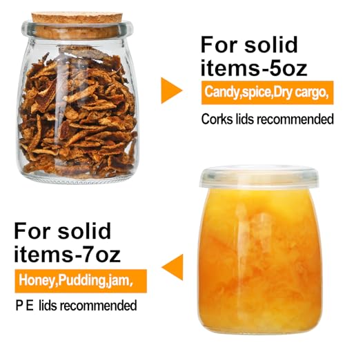 40 Pack 7oz Glass Yogurt & Food Storage Jars with Lids - Reusable & Leakproof