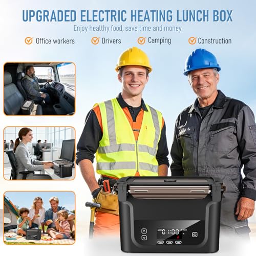 Cordless Electric Heated Lunch Box with 6.3-Cup Capacity - Ice Blue