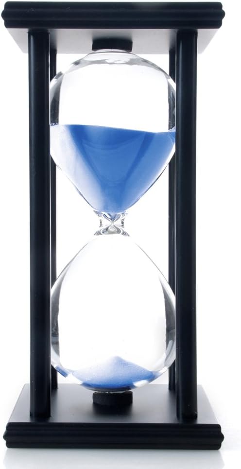 60-Minute Wood Sand Timer Hourglass | Bellaware White Decorative Timer