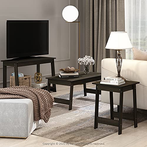 Furinno Beginning TV Stand for 36 Inch TV - 2-Tier Espresso - Easy Assembly