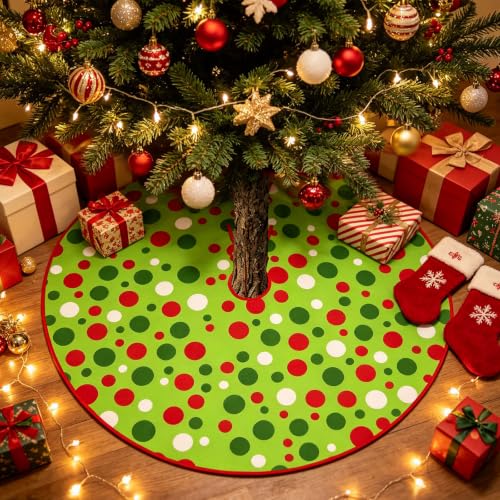VDKIDKT Reversible Halloween Christmas Tree Skirt 36 Inch Dual-Sided Decor
