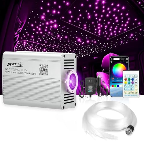 Fiber Optic Star Light Kit for Cars & Home - Twinkle RGBW 800pcs 9.8ft with APP & Remote