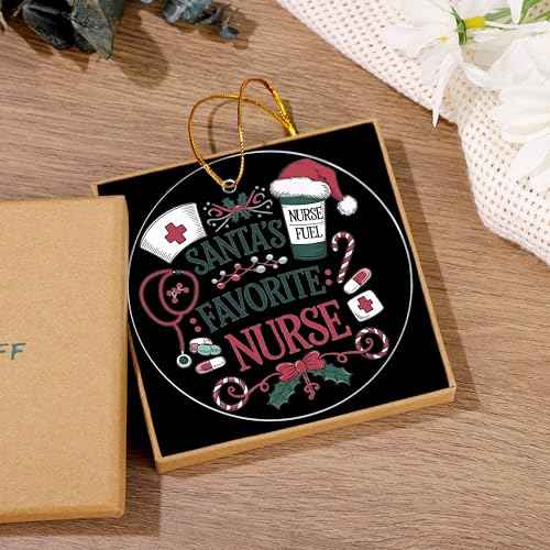 Nurse Christmas Ornament Gifts Stocking Stuffers for Women Practitioner Gifts for Women Funny Nurse Gift for Christmas Decor School Graduation Gift