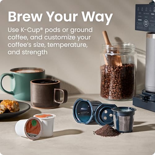 Chefman Caffeinator Single Serve Coffee Maker - Midnight Edition with Brew Strength & Iced Coffee
