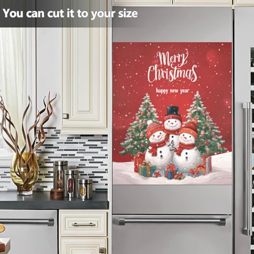 Three Snowmen Magnet Cover for Dishwasher 23x26in Multicolored SHJI
