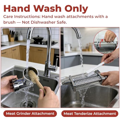 Meat Grinder & Tenderizer Attachments Compatible with KitchenAid