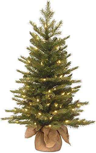 3ft Pre-Lit Nordic Spruce Mini Christmas Tree - Feel Real Artificial Holiday Tree
