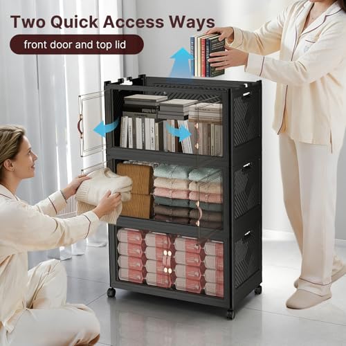 UAMFURI Stackable Storage Bins with Lids, 330QT Lockable Cabinet