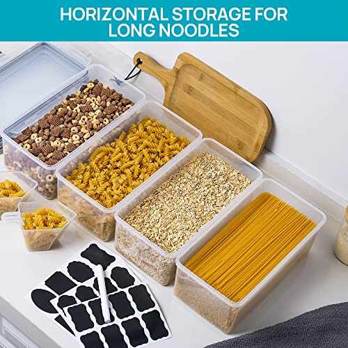 Vtopmart 8-Pack Pasta Storage Containers 3.2L Airtight Canisters for Dry Food