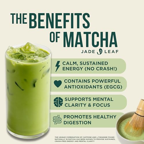 Jade Leaf Ceremonial Grade Matcha Powder in 3.53 oz Tin - First Harvest, Organic, Vegan