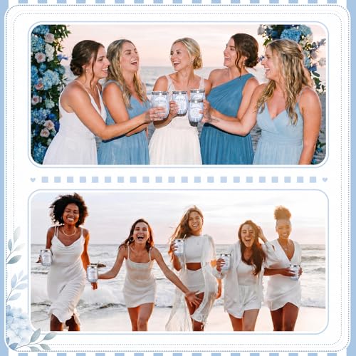 Sliner 12oz Beach Bachelorette Tumbler Set – 8-Piece with Lids