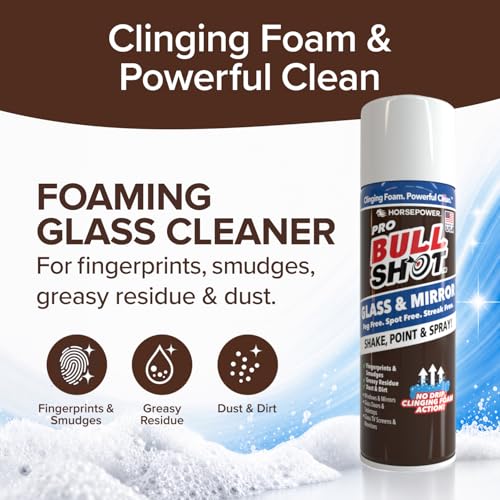 Horsepower No-Drip Foaming Glass Cleaner for Mirrors, Windows & Screens