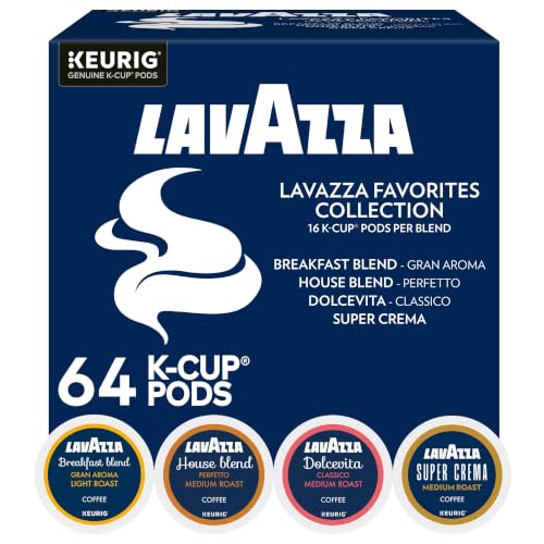 Lavazza Coffee Pods Variety Pack - 64 Count Light & Medium Roast for Keurig
