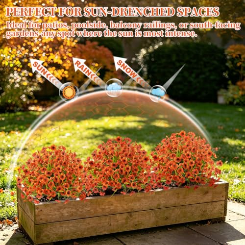 Artificial Fall Yellow Flower Topiary Balls - Outdoor & Indoor Decor, 2 Pack with Variation Yellow Violet