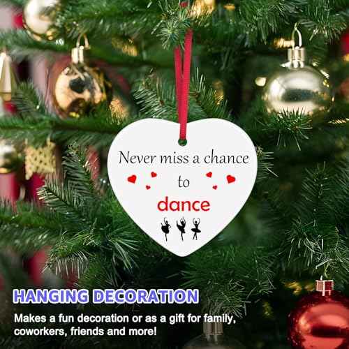 Dancer Gift Christmas Ornaments Dance Lover Gifts Inspirational Gifts Dancer Friends Sister Ballet Jazz Hip Hop Latin Gift Dance Recitals Teams Encouragement Ceramic Ornament