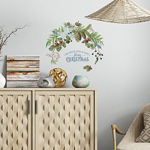 Christmas Decal Stickers Wall Decals for New Year Happy Christmas Christmas Tree Vinyl Wall Art Decals Decor Removable Modern for Christmas Party Supplies Home Window Decor xmas010