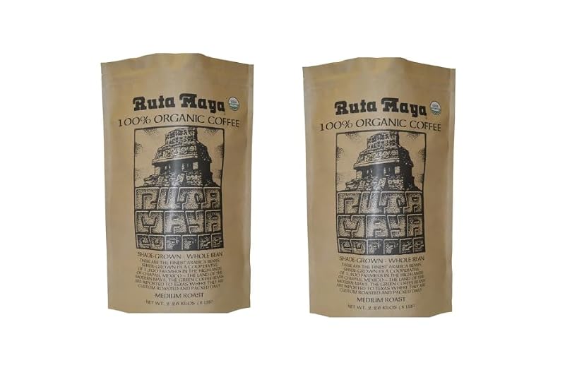 Organic Medium Roast Whole Bean Coffee - 2 Pack, 4.4 Lbs, Fair Trade Certified