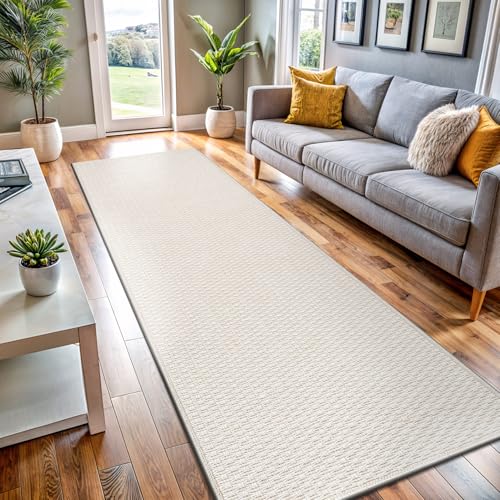 Lena Rug 2x7 Indoor Outdoor Jute-Style Rug - Washable Natural Fiber Runner for Living & Patio