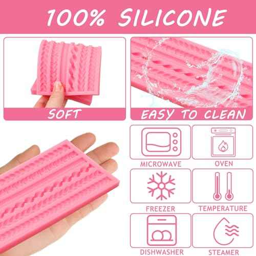 Silicone Pie Crust Molds, Knit Rope Lace Chain Chocolate Molds, Cake Decoration Fondant Baking Mold for Pastry Pies Candy Sugar Craft Gum Paste Cookie Clay Resin