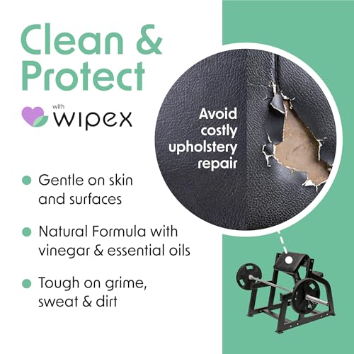 Wipex Lemongrass Plant-Based Gym Wipes 400 Count Reusable Bucket – Natural Surface & Equipment Cleaner