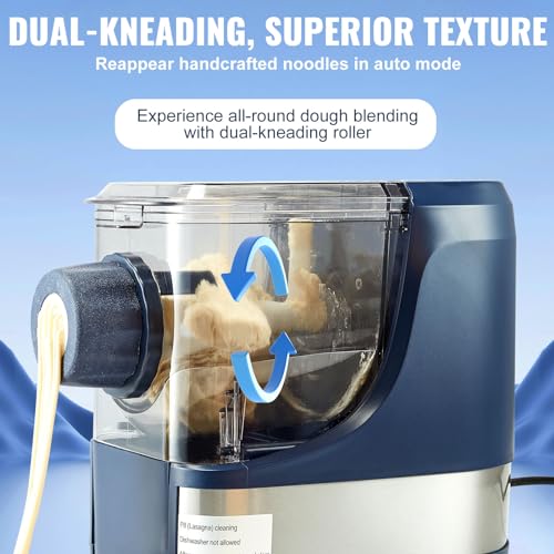 Electric Pasta Maker Machine - 150W Automatic Noodle Maker with 8 Shapes & 4 Modes - Standard