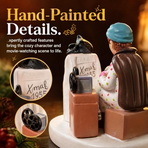 Wizczjvq Christmas Vacation Attic Village Figurine – Hand-Painted Movie Scene