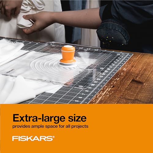 Gray 24x36 Inch Self-Healing Cutting Mat for Sewing & Crafts - Double-Sided Grid