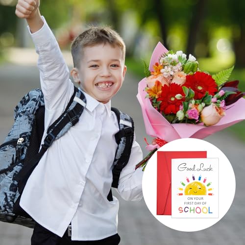 First Day of School Greeting Card for Kids - Good Luck on Your First Day