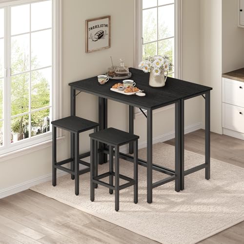 MAHANCRIS Black Narrow Bar Table 63-Inch Connectable Pub & Dining Table