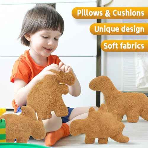 Dino Nugget Pillow, 18 Inch Dino Chicken Nuggets Plush Stuffed Animal Gift for Kids Adults Girlfriend Christmas