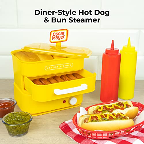 Small Hot Dog Steamer and Bun Warmer - 8 Hot Dogs & 4 Buns Capacity