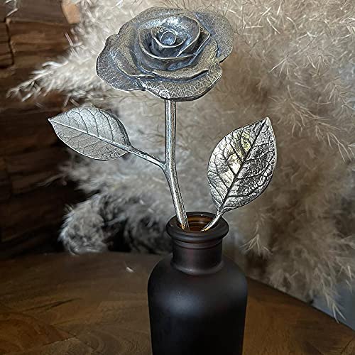 10th Wedding Anniversary Keepsake Rose - Tin Pewter Handmade Gift
