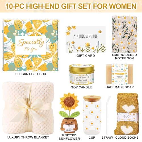 Wasocol Ivory Self Care Gift Basket for Women - Spa & Relaxation Set