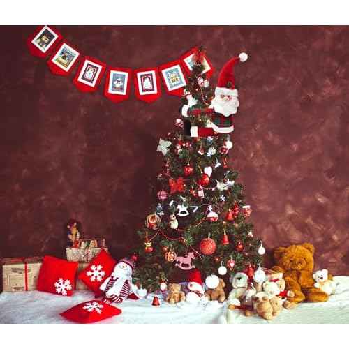 On-Airstore Christmas Tree Topper with Santa, Handmade Decoration for Home