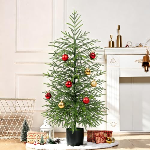 Yastouay 4 Ft Real Touch Christmas Tree with Lights - Norfolk Pine, Model 1