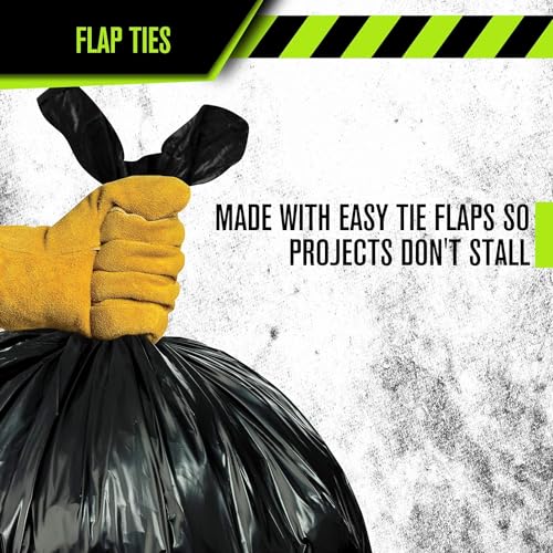 Heavy Duty 33 Gallon Trash Bags - 2 Mil Thick Contractor Garbage Liners, 100 Pack