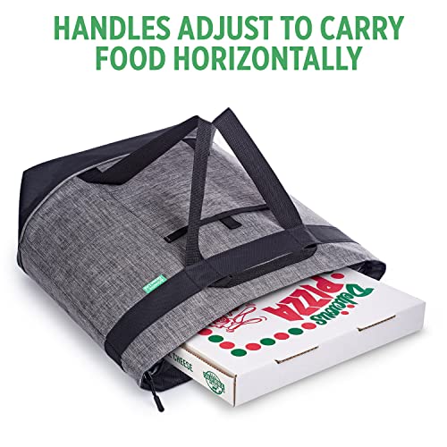 Charcoal Jumbo Insulated Cooler Bag - Heavy Duty Soft Grocery Tote, Keeps Food & Drinks Cold or Hot