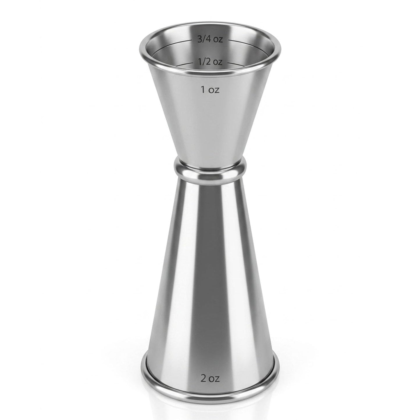 Barfroee Japanese Cocktail Jigger - 1oz & 2oz Double Jigger with Internal Measurement Markings - 304 Stainless Steel Bar Tool for Mixology - Accurate Shot Measure for Drinks