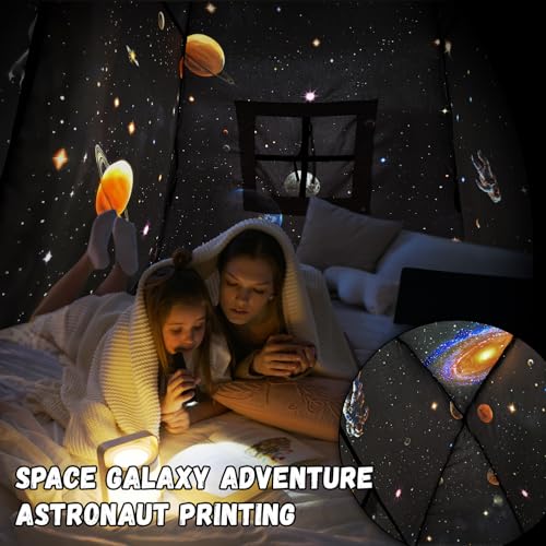 Large Galaxy Toddler Bed Canopy Tent for Full Mattress – Kids Indoor Privacy Sleep Tent