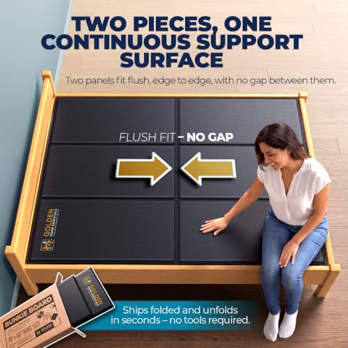 Heavy Duty King Size Bunkie Board - 76x80 Inches Under Bed Support with Non-Slip Grip