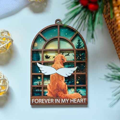 Golden Retriever Christmas Ornament, Golden Retriever Memorial Gift for Dog Lover, Mom, Dad