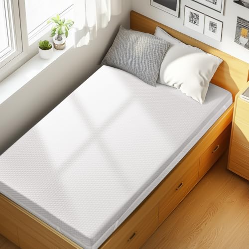 PERLECARE Twin 3-Inch Gel Memory Foam Mattress Topper with Cover