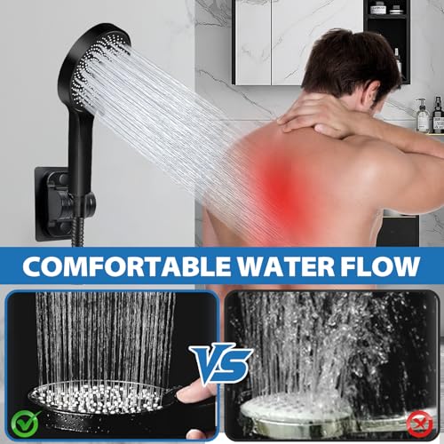 Shower Head,12" High Pressure Rainfall Head with Handheld Dual Spray