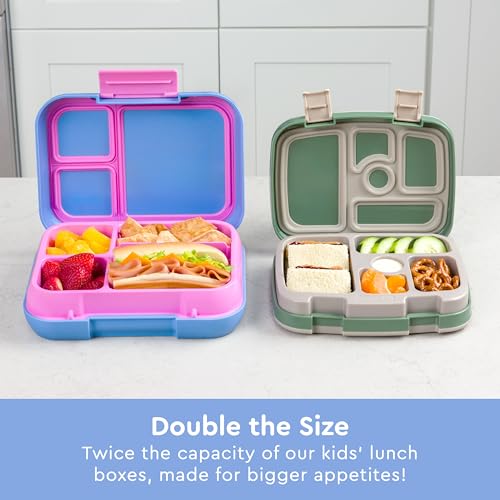 Bentgo Pop Leak-Proof 3-4 Compartment Bento Lunch Box - Periwinkle/Pink