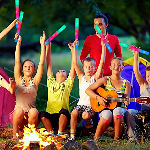 100PCS LED Foam Light Up Sticks for Parties, Raves, Weddings & Camping