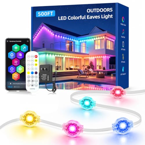 Vimeepro 500ft RGB+IC Outdoor String Lights - Permanent LED Christmas Lights